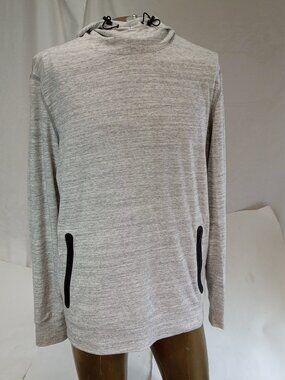 American Eagle Mens Heather Gray Flex Hoodie Medium Classic Fit Sweatshirt